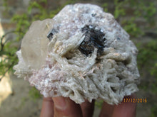 Awesome Blue Cap Tourmaline Crystal Specimen With Quartz or Alblite