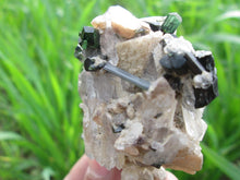 Wow Fantastic Green Tourmaline Crystal Specimen With Quartz or Micca