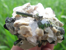 Wow Fantastic Green Tourmaline Crystal Specimen With Quartz or Micca