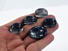 Extreme Top Quality Clear Rutille Quartz Cabochans lot of 5 Cabs From Pakistan