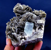 Awesome Terminated and Damage Free Equamarine Crystal Specimen With Mica