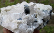 Awesome Blue Cap Tourmaline Crystal Specimen With Quartz or Alblite