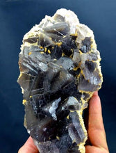 Terminated & Translucent bluish Gray Intercubic Fluorite Crystal Specimen