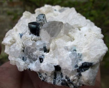 Awesome Blue Cap Tourmaline Crystal Specimen With Quartz or Alblite