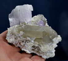 Very Amazing Bi Color Kunzite Crystal Specimen Combined with Quartz From Afghanistan