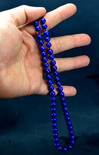 Wow 8mm Round Deep Blue A Grade Lapis Lazuli Beads Necklace With Standard Size