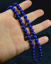 Wow 8mm Round Deep Blue A Grade Lapis Lazuli Beads Necklace With Standard Size