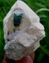 Beautiful violetish Blue Tourmaline crystal specimen With Quartz