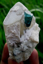 Beautiful violetish Blue Tourmaline crystal specimen With Quartz