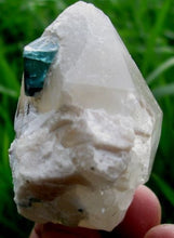 Beautiful violetish Blue Tourmaline crystal specimen With Quartz